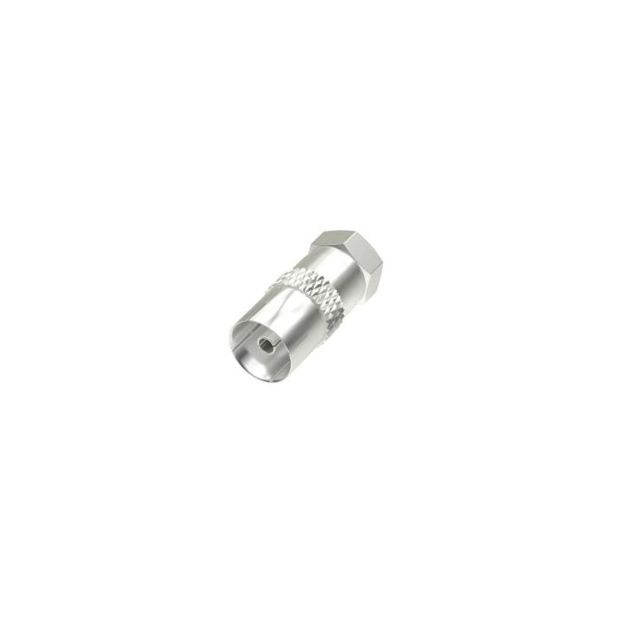 Hama Essential Adaptador de Conector F a Coaxial - Color Plata