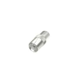 Hama Essential Adaptador de Conector F a Coaxial - Color Plata