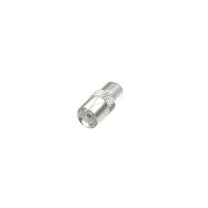 Hama Essential Adaptador de Conector F a Coaxial - Color Plata