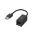 Hama Essential Adaptador de Red - USB-A Macho - Ethernet RJ45 Hembra - Velocidad hasta 1Gbit/s - Color Negro