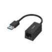 Hama Essential Adaptador de Red - USB-A Macho - Ethernet RJ45 Hembra - Velocidad hasta 1Gbit/s - Color Negro