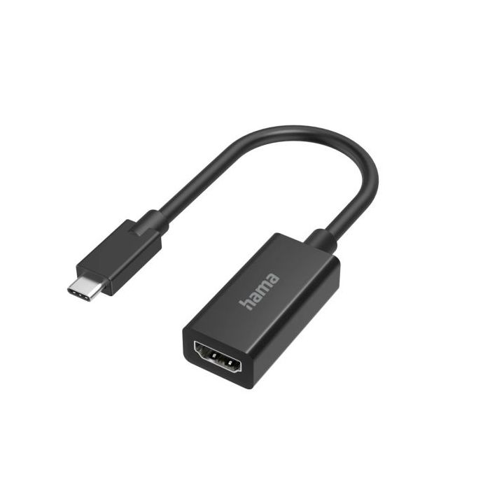Hama Essential Adaptador de Video - 4K - USB-C Macho - HDMI Hembra - Color Negro
