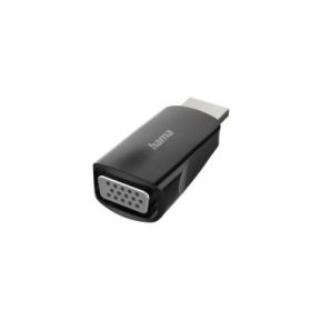 Hama Essential Adaptador de Video - Full HD - HDMI Macho - VGA Hembra - Color Negro