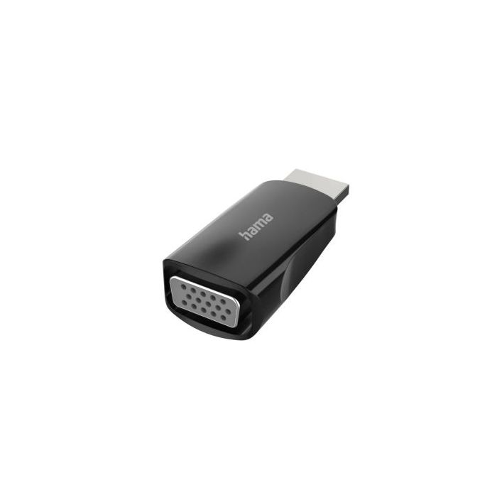 Hama Essential Adaptador de Video - Full HD - HDMI Macho - VGA Hembra - Color Negro
