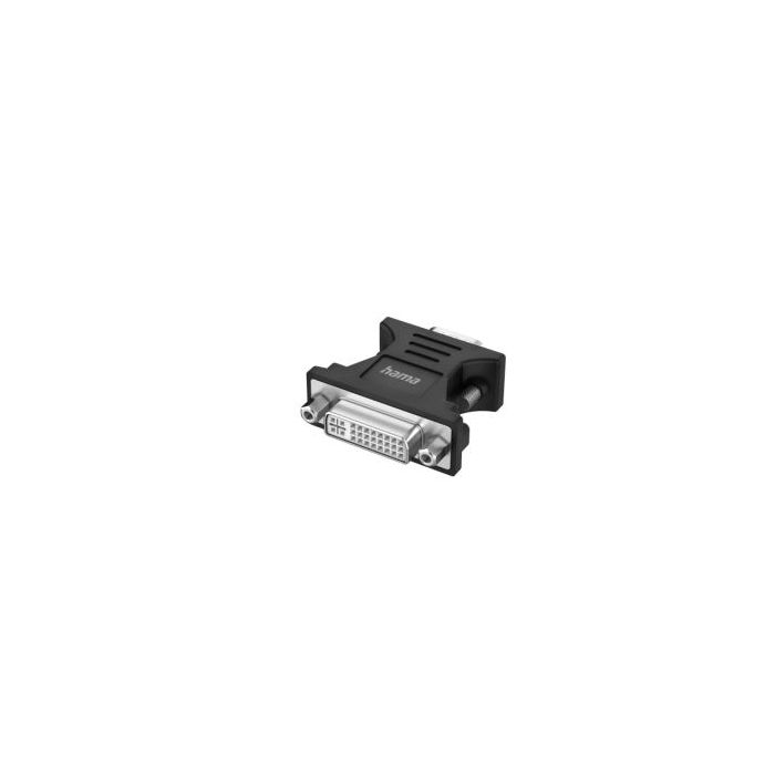 Hama Essential Adaptador de Video - Full HD - VGA Macho - DVI Hembra - Color Negro
