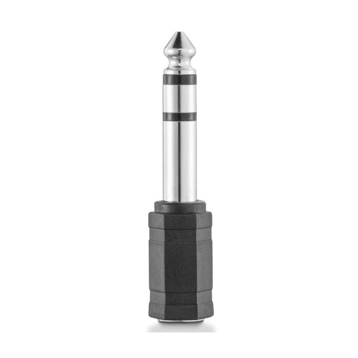 Hama Essential Adaptador Jack - Hembra 3.5mm - Macho 6.3mm - Color Negro