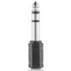 Hama Essential Adaptador Jack - Hembra 3.5mm - Macho 6.3mm - Color Negro