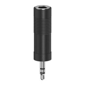 Hama Essential Adaptador Jack - Macho 3.5mm - Hembra 6.3mm - Color Negro