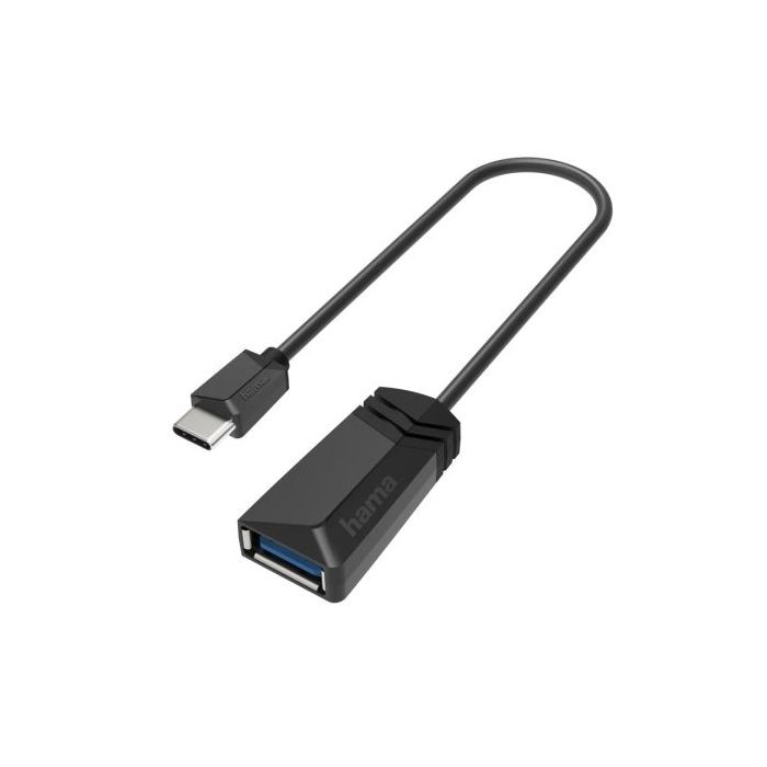 Hama Essential Adaptador USB - USB-C Macho - USB-A Macho - 5 Gbit/s - Color Negro