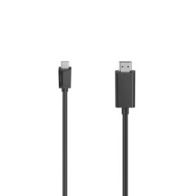 Hama Essential Cable Adaptador 4K de 3m - USB-C Macho - HDMI Hembra - Color Negro