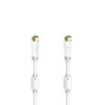 Hama Essential Cable Coaxial de Antena - Longitud 1.5m - Terminales Chapados en Oro - Conector F Macho - Triple Blindaje - Apantallamiento 100dB - Impedancia 75Ohm - Color Blanco