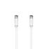 Hama Essential Cable Coaxial de Antena - Longitud 3m- Conector F Macho - Doble Blindaje - Apantallamiento 90dB - Impedancia 75Ohm - Color Blanco
