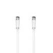 Hama Essential Cable Coaxial de Antena - Longitud 3m- Conector F Macho - Doble Blindaje - Apantallamiento 90dB - Impedancia 75Ohm - Color Blanco