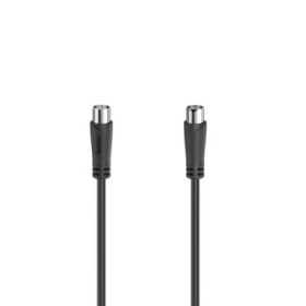 Hama Essential Cable Coaxial de Antena Macho/Hembra - Longitud 1.5m - Doble Blindaje - Apantallamiento 90dB - Impedancia 75Ohm - Color Negro