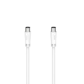 Hama Essential Cable Coaxial de Antena Macho/Hembra - Longitud 20m- Doble Blindaje - Apantallamiento 90dB - Impedancia 75Ohm - Color Blanco
