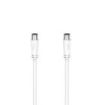 Hama Essential Cable Coaxial de Antena Macho/Hembra - Longitud 20m- Doble Blindaje - Apantallamiento 90dB - Impedancia 75Ohm - Color Blanco