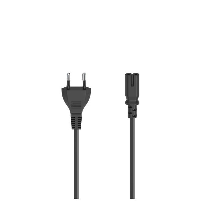 Hama Essential Cable de Alimentacion CEE7/16 Macho - Hembra C7 - Longitud 1.5m - Seccion 0.75mm2 - Color Negro