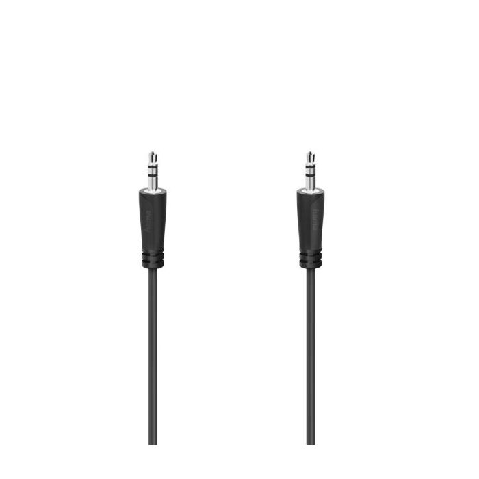 Hama Essential Cable de Audio - Jack 3.5mm Macho - Estereo - Longitud 1.5m - Color Negro