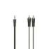 Hama Essential Cable de Audio - Longitud 1.5m - Estereo - Jack 3.5mm Macho - 2x RCA Macho - Color Negro