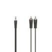 Hama Essential Cable de Audio - Longitud 1.5m - Estereo - Jack 3.5mm Macho - 2x RCA Macho - Color Negro