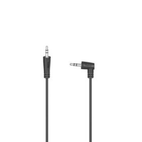 Hama Essential Cable de Audio Acodado 90º - Jack 3.5mm Macho - Longitud 0.5m - Color Negro