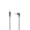 Hama Essential Cable de Audio Acodado 90º - Jack 3.5mm Macho - Longitud 0.5m - Color Negro
