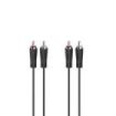 Hama Essential Cable de Audio RCA Macho - Longitud 1.5m - Estereo - Color Negro