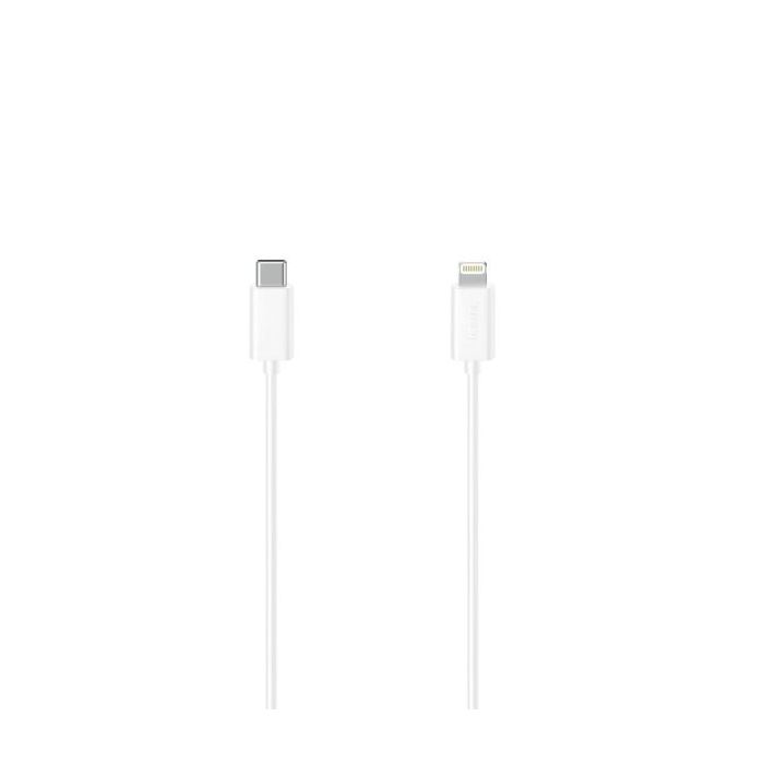 Hama Essential Cable de Carga - USB-C Macho - Lightning - Longitud 1.5m - Velocidad hasta 480Mbps - Blindaje Doble - Color Blanco