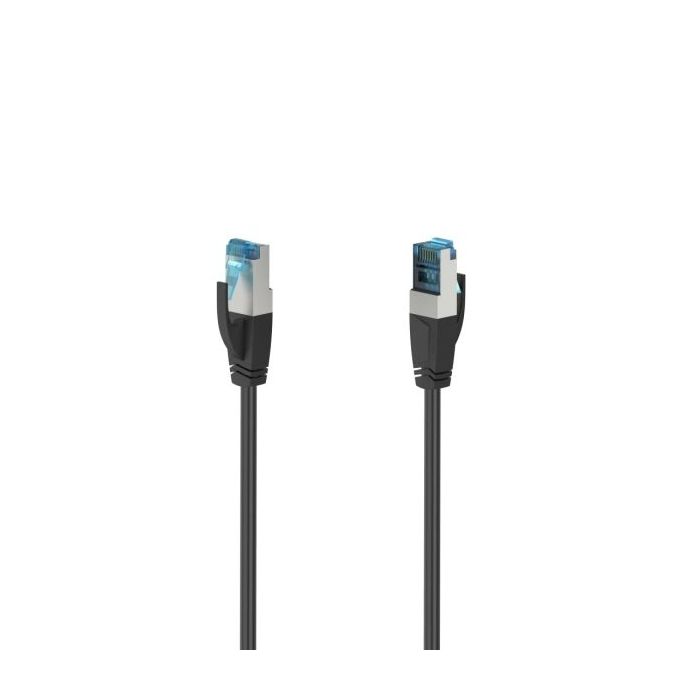 Hama Essential Cable de Red FTP RJ45 Cat-6a - Longitud 1.5m - Velocidad hasta 10Gbps - Blindaje Doble - Color Negro