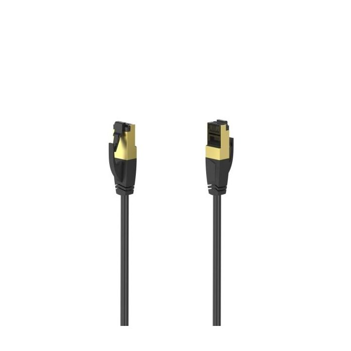 Hama Essential Cable de Red FTP RJ45 Cat-8 - Longitud 3m- Velocidad hasta 40Gbps - Blindaje Doble - Color Negro