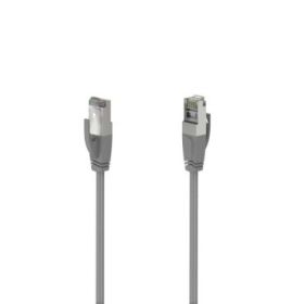 Hama Essential Cable de Red UTP RJ45 Cat-5e - Longitud 3m- Velocidad hasta 1Gbps - Blindado - Color Gris