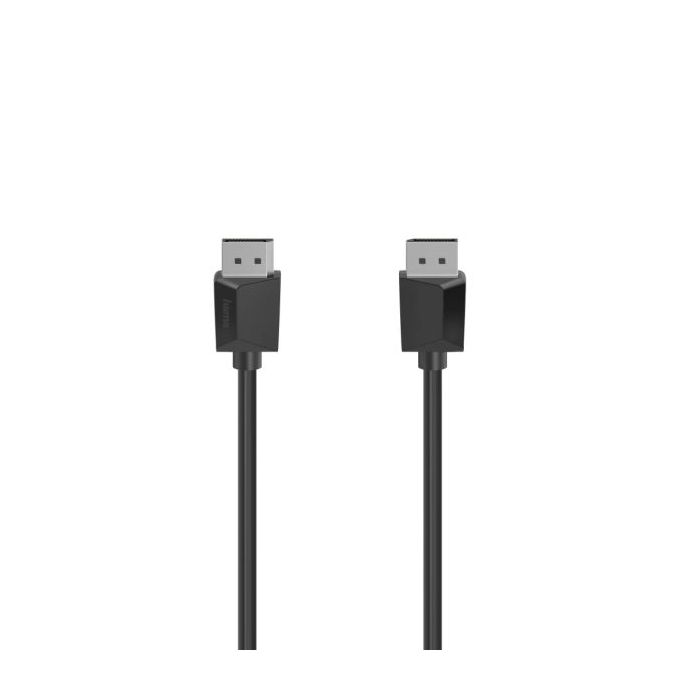 Hama Essential Cable DisplayPort 1.2 4K - Longitud 1.5m - Blindaje Doble - Velocidad hasta 21.6Gbps - Color Negro