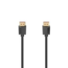 Hama Essential Cable DisplayPort 2.1 8K - Longitud 2m - Blindaje Doble - Velocidad hasta 40Gbps - Color Negro