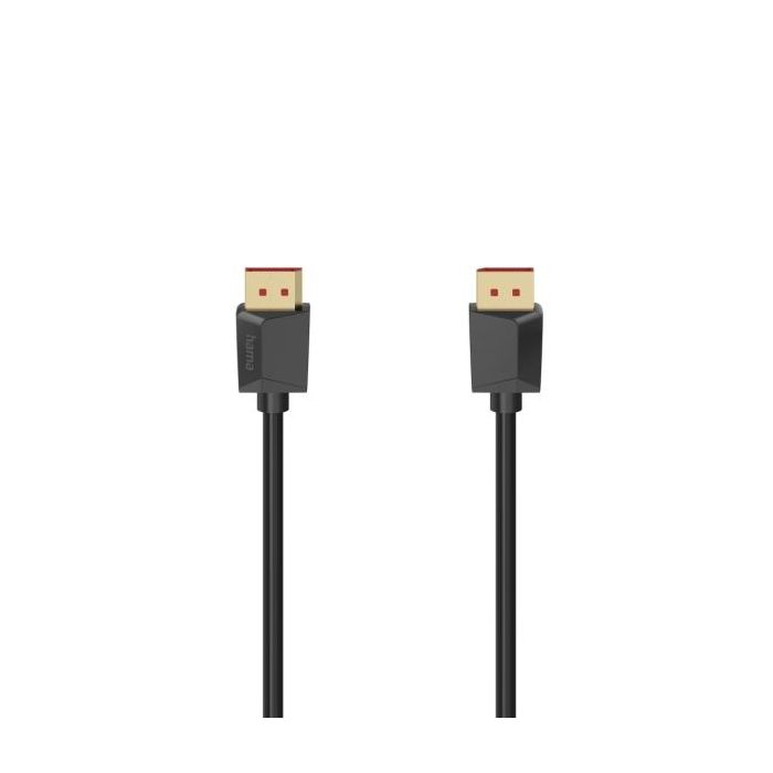 Hama Essential Cable DisplayPort 2.1 8K - Longitud 2m - Blindaje Doble - Velocidad hasta 40Gbps - Color Negro