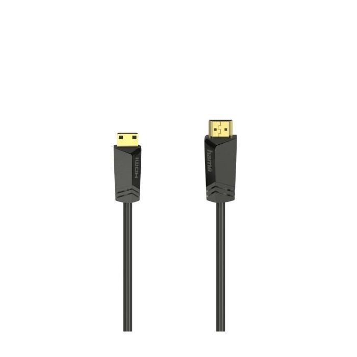 Hama Essential Cable HDMI 4K Macho - Longitud 1.5m - Soporta 3D - Terminales Chapados en Oro - Ethernet - Velocidad hasta 18Gbps - Blindaje Completo - Color Negro