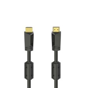 Hama Essential Cable HDMI 4K Macho - Longitud 10m- Soporta ARC - Terminales Chapados en Oro - Ethernet - Velocidad hasta 18Gbps - Blindaje Completo - Color Negro