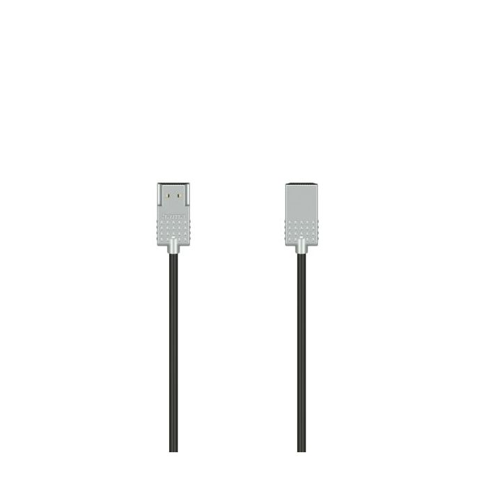 Hama Essential Cable HDMI 4K Macho - Longitud 1m - Soporta ARC - Ethernet - Velocidad hasta 18Gbps - Blindaje Completo - Color Negro y Plata