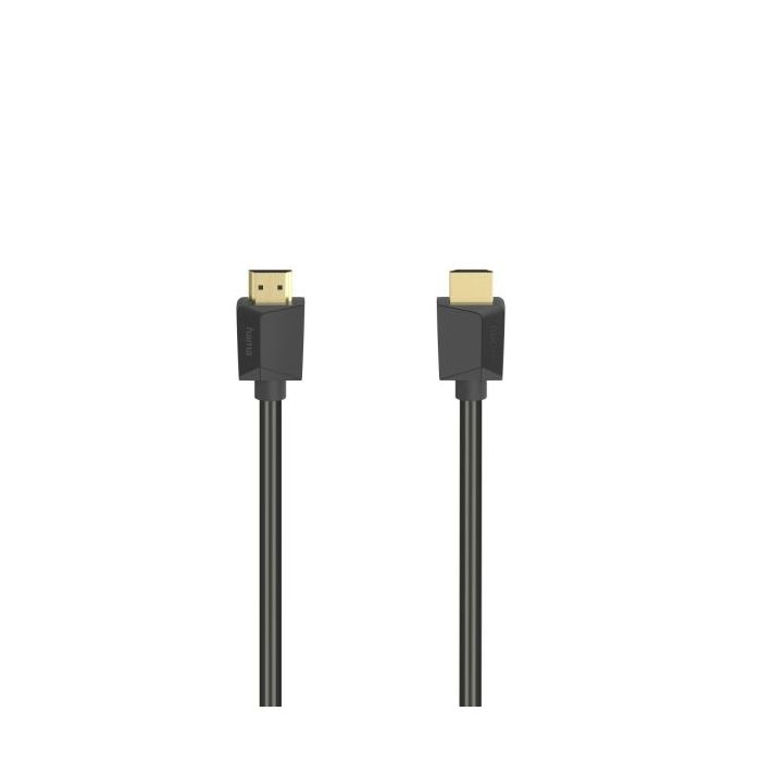 Hama Essential Cable HDMI 4K Macho - Longitud 5m- Soporta ARC - Terminales Chapados en Oro - Ethernet - Velocidad hasta 18Gbps - Blindaje Completo - Color Negro