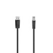 Hama Essential Cable USB - Longitud 5m - USB-A Macho - USB-B Macho - Velocidad hasta 480Mbps - Blindaje Doble - Color Negro