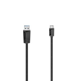 Hama Essential Cable USB - USB-A Macho - USB-C Macho - Longitud 0.75m - Velocidad hasta 5Gbps - Blindaje Doble - Color Negro