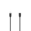 Hama Essential Cable USB-C Macho - Longitud 0.50m - Velocidad hasta 5Gbps - Blindaje Doble - Color Negro
