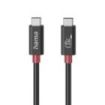 Hama Essential Cable USB-C Macho - Potencia Maxima 240W - Longitud 1m - Velocidad hasta 80Gbps - Blindaje Doble - Color Negro