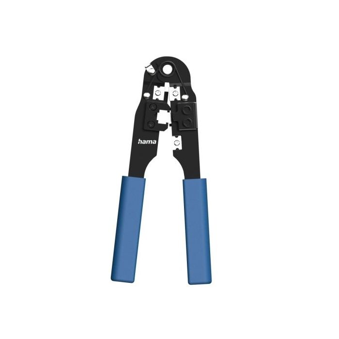 Hama Essential Crimpadora para Terminales RJ45 - Metalico - Cuchillas de Corte - Color Azul y Negro