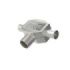 Hama Essential Divisor de Antenas - Coaxial Hembra - Coaxial Macho x2 - Metalico - Color Plata