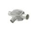 Hama Essential Divisor de Antenas - Coaxial Hembra x2 - Coaxial Macho - Metalico - Color Plata