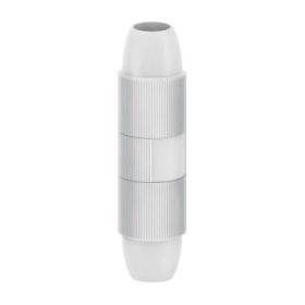 Hama Essential Empalme Coaxial con Bloqueo - Fijacion con Tornillo - Apto para Cables entre 5 y 7mm - Color Blanco