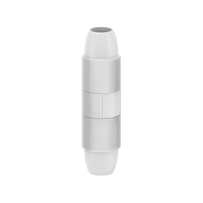 Hama Essential Empalme Coaxial con Bloqueo - Fijacion con Tornillo - Apto para Cables entre 5 y 7mm - Color Blanco
