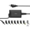 Hama Essential Fuente de Alimentacion Universal para Portatil - Potencia 65W - Voltaje 15-19V - Cable de Entrada 1.2m - Cable de Salida 1.15m - Color Negro