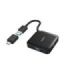 Hama Essential Hub USB 3.2 - Cable USB-A Integrado de 15cm - Adapatador USB-C - 4x USB-A - Color Negro