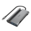 Hama Essential Hub USB 3.2 - Potencia Maxima 100W - Cable USB-C Integrado de 15cm - LAN Ethernet 1Gbps - HDMI 4K - 3x USB-A - 2x USB-C - Power Delivery - Color Gris